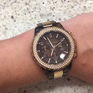 Michael Kors Tortoise Shell and Rose Gold Watch